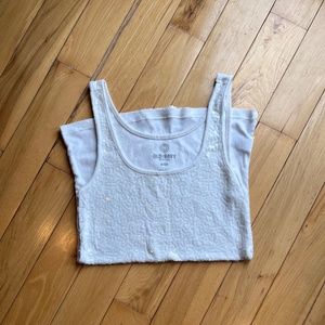 Old Navy White Sequined Tank - Size M